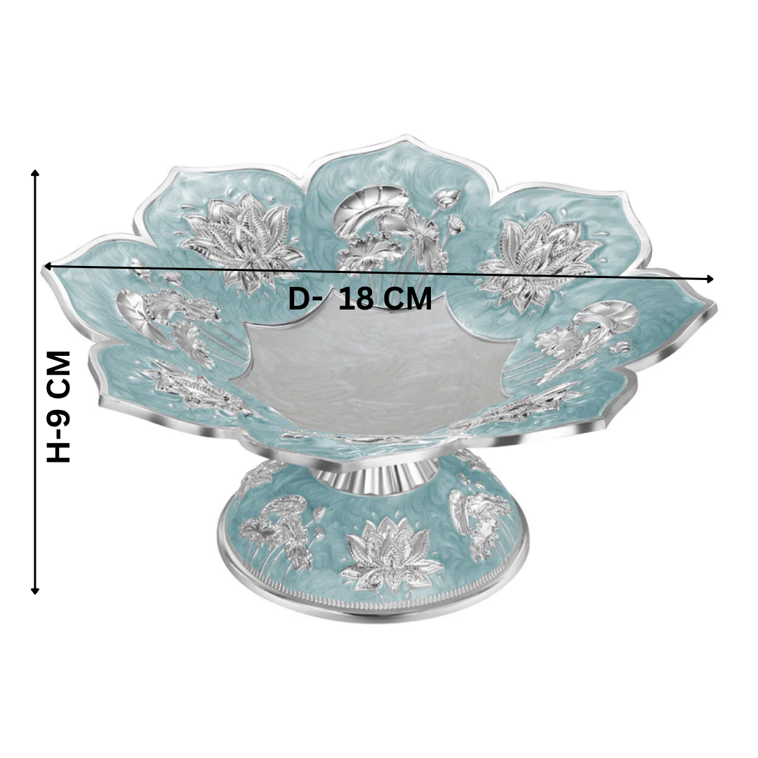 Lotus Galvanic Platter Metal Sky Blue