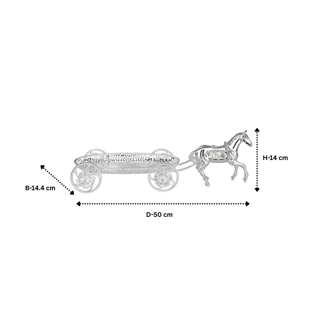 Rolling Serving Horse Silver