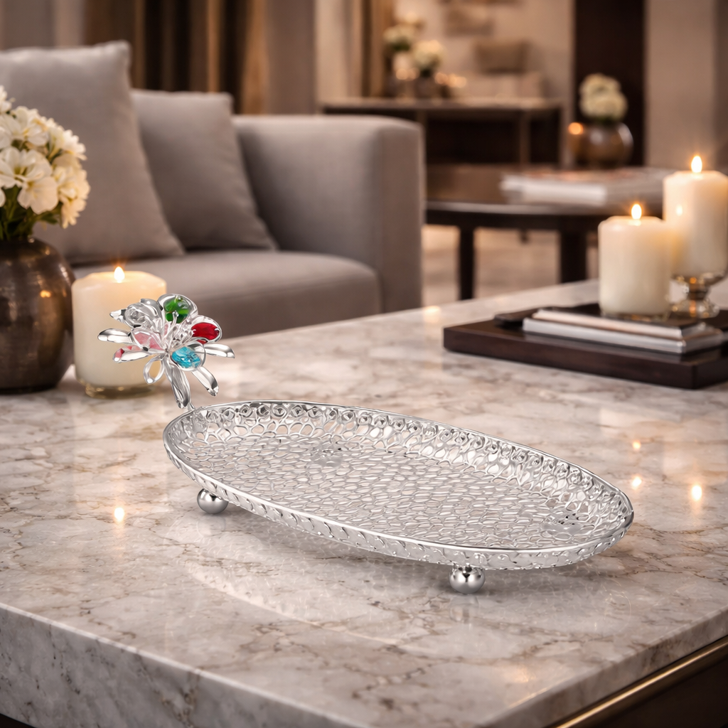 Oval Tray Silver