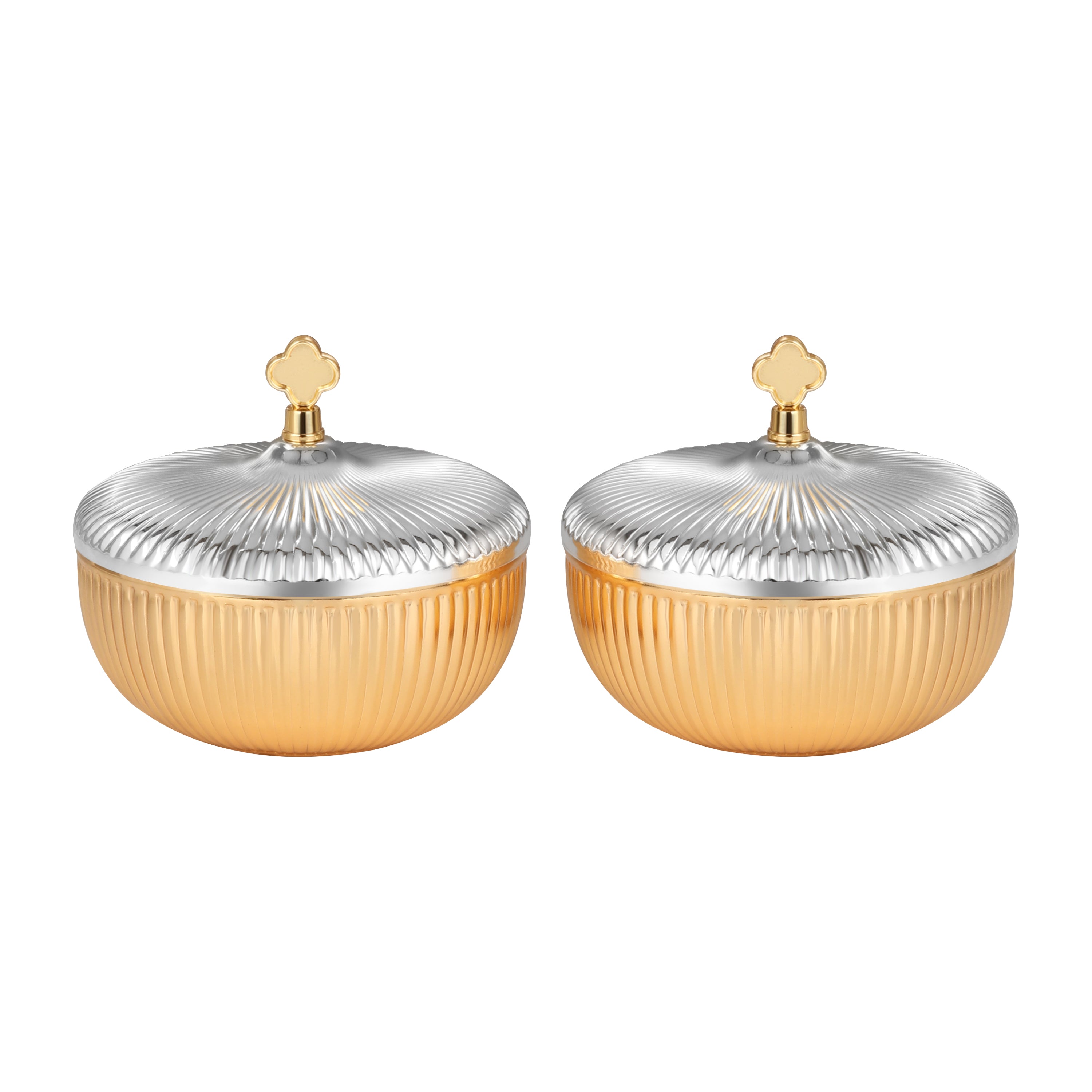 Fluted Round Design Bowl Dual Tone Medium