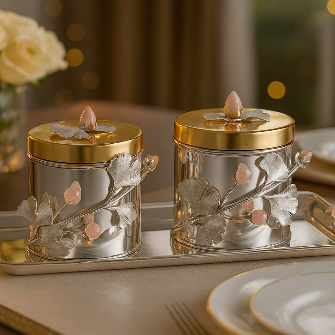 Flower Tray with 2 Canister Large