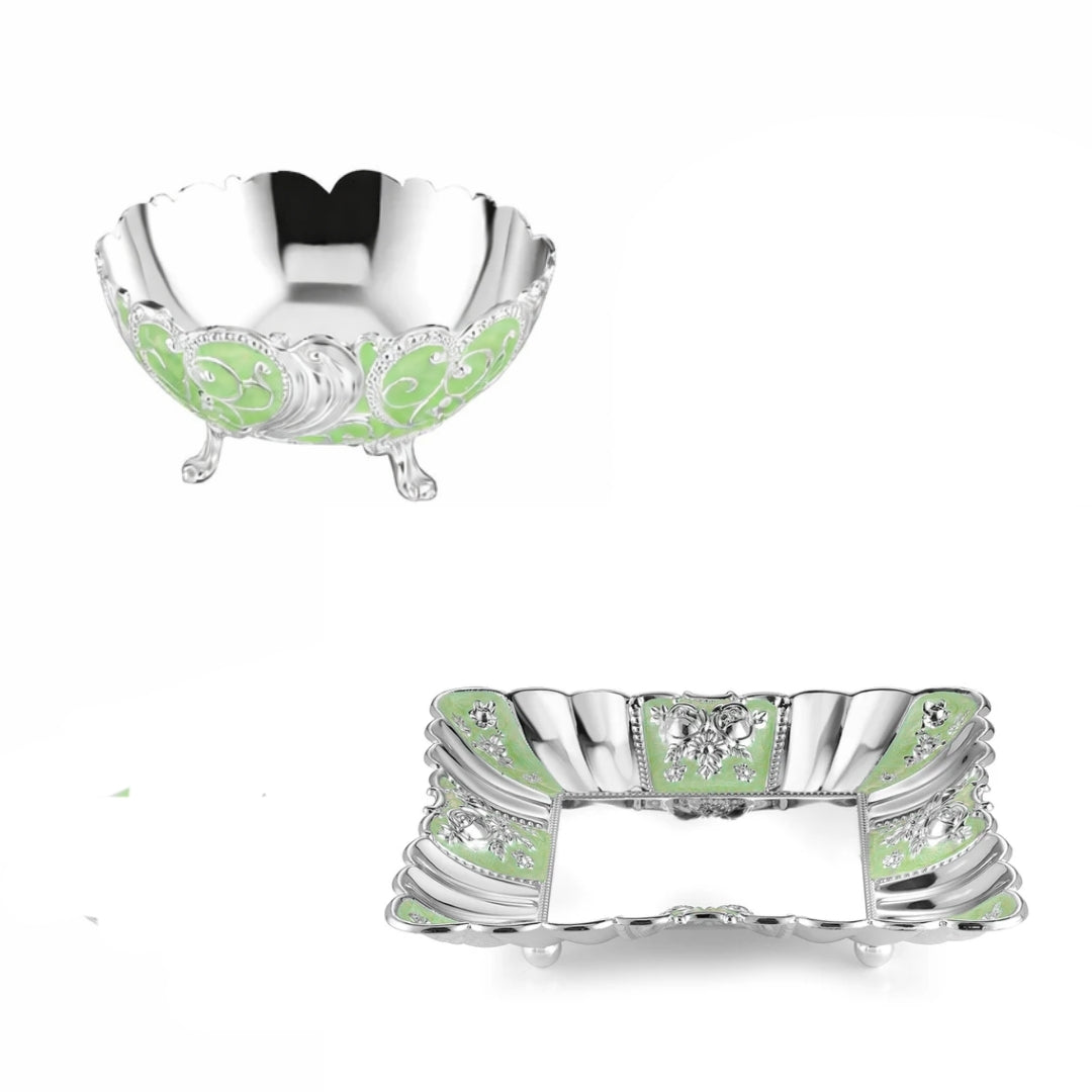 Luxury Handcrafted Pooja Gift Box with Silver Bowl & Ganesh Idol