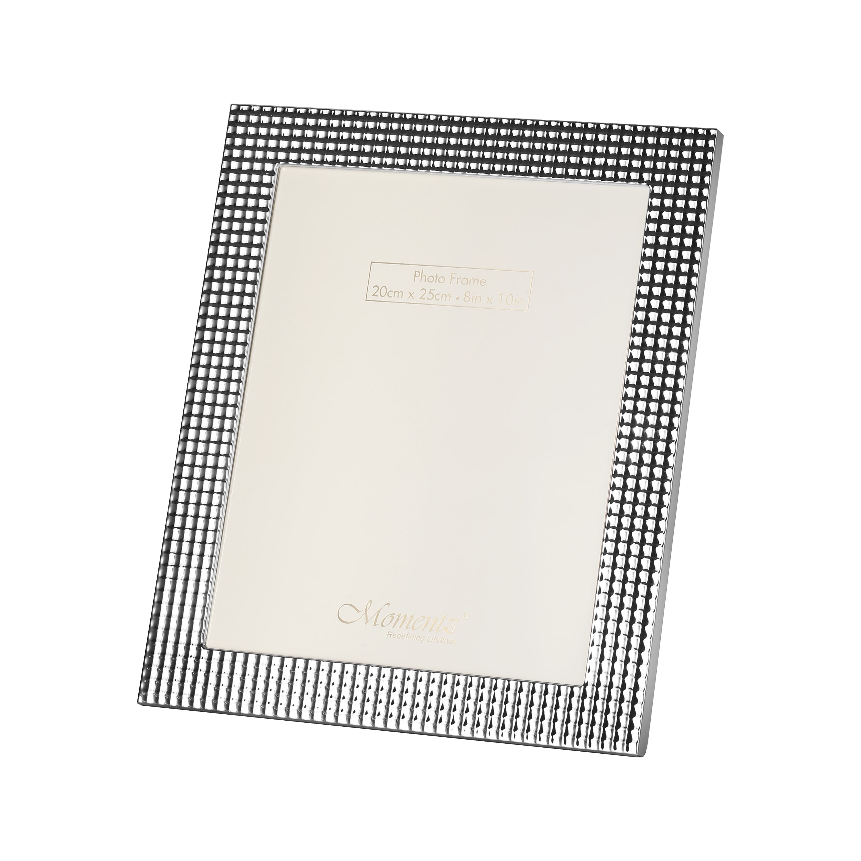 Geometric Design Photoframe Silver
