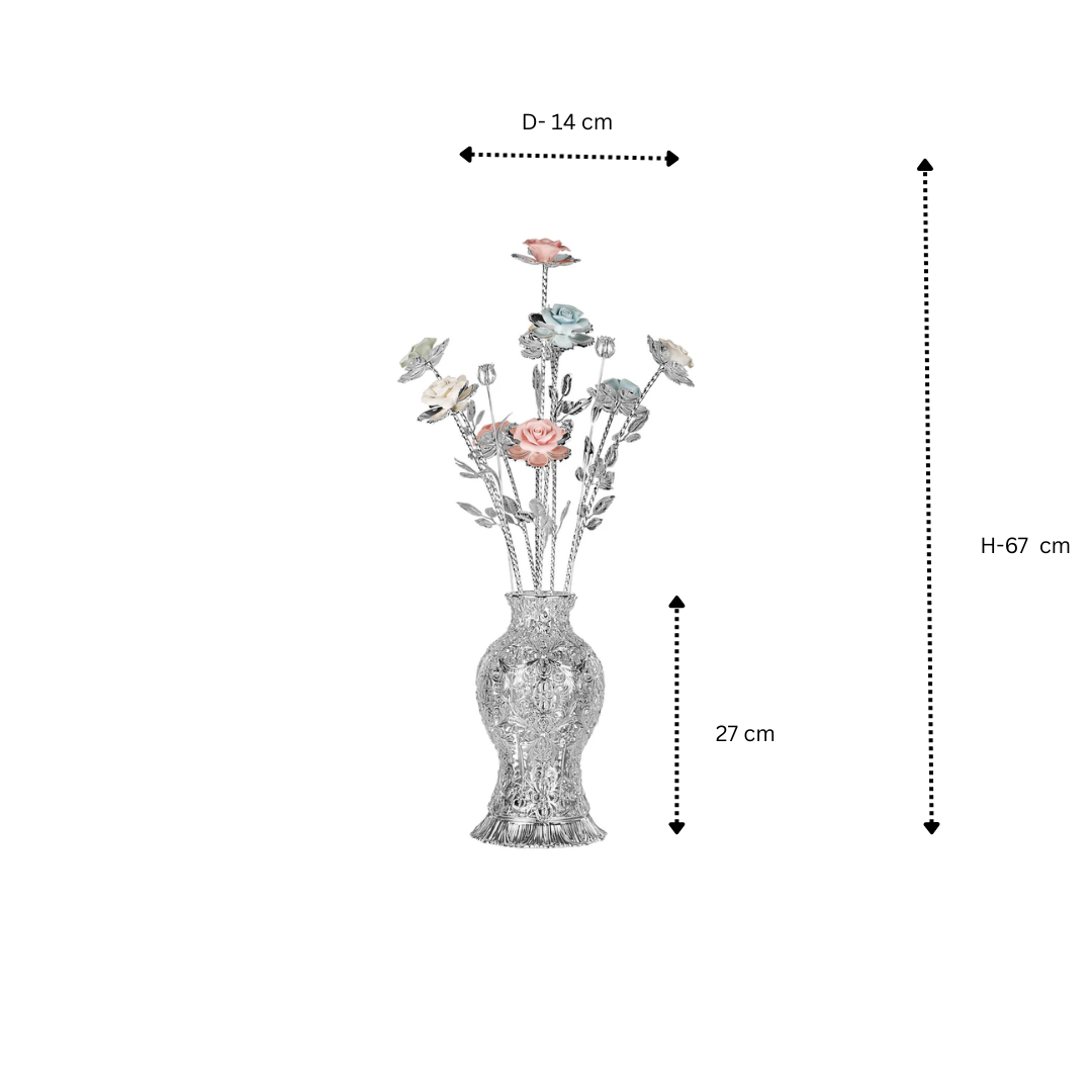 Flower vase Silver (H - 67 cm)