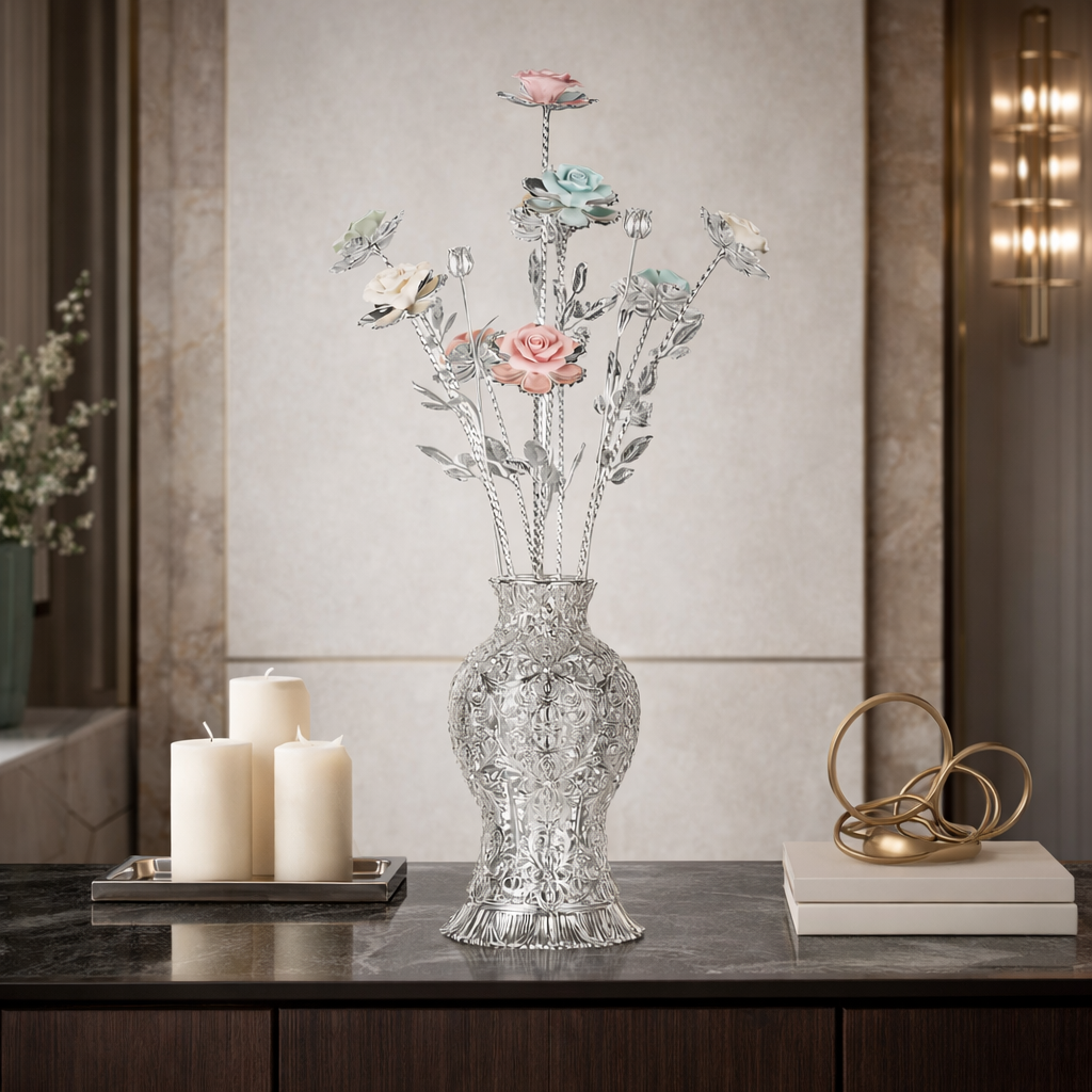 Flower vase Silver (H - 67 cm)
