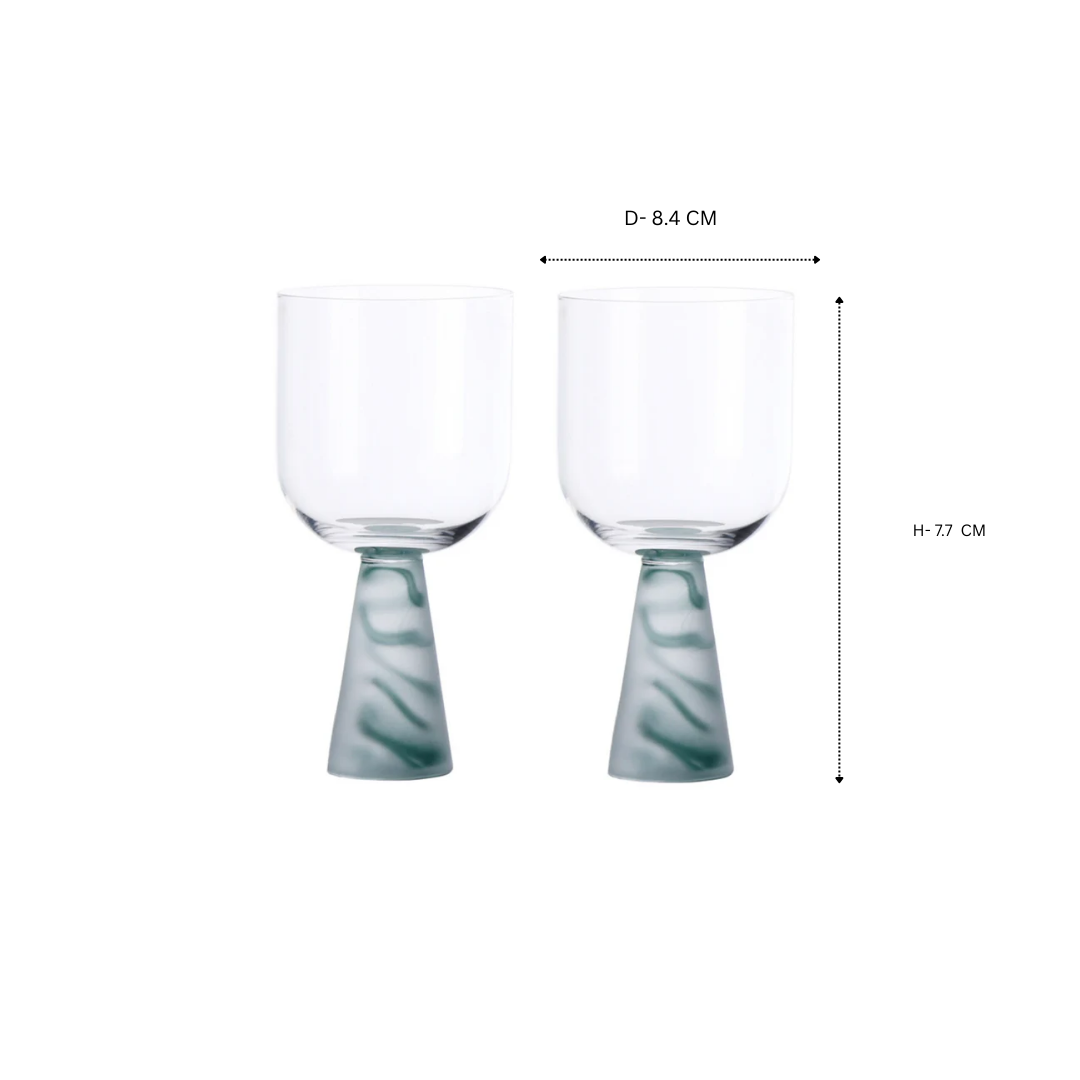 Wine Glass with Stem Set of 2