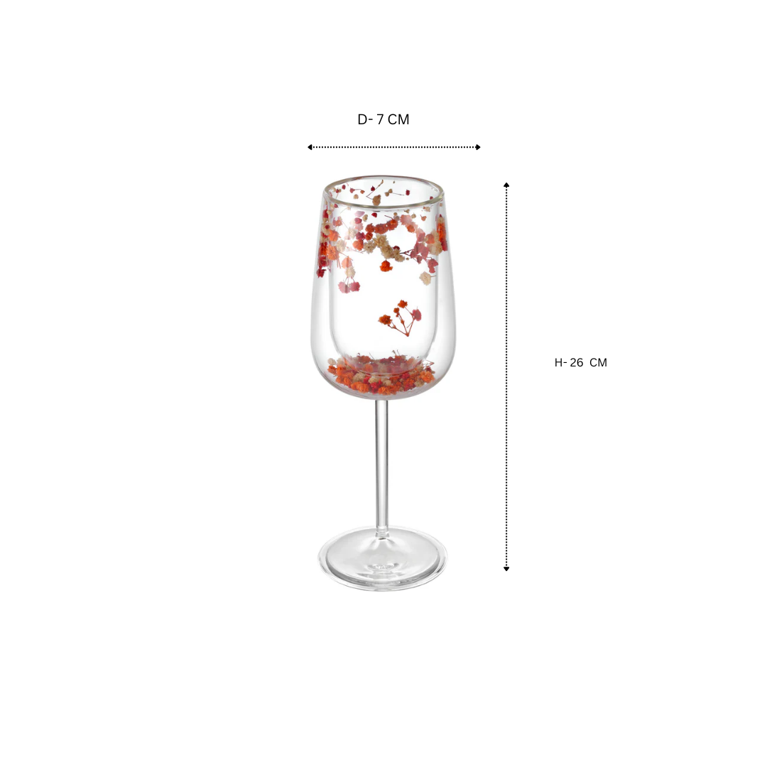 Flower Wine Glass Set of 6
