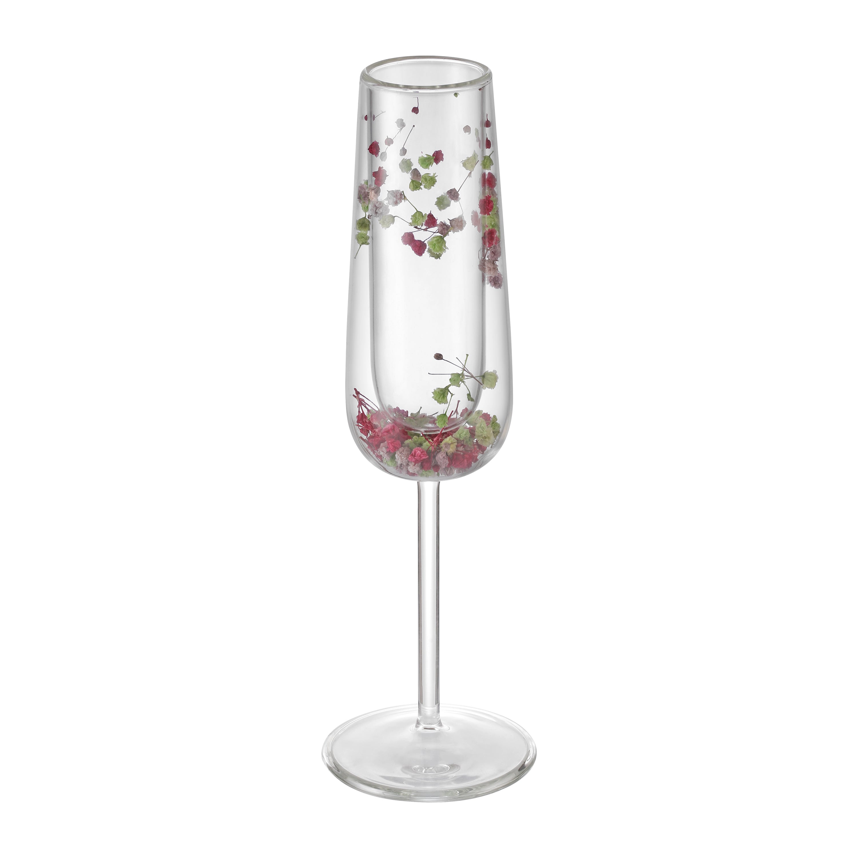 Flower Champagne Glass Purple (Set of 2)