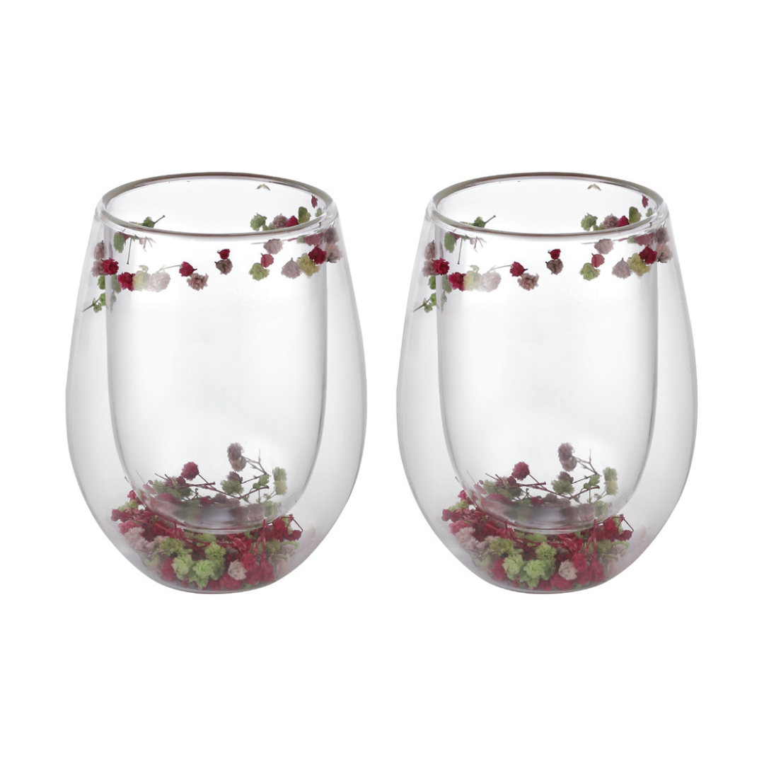 Flower Stemless Glass (Set of 2)