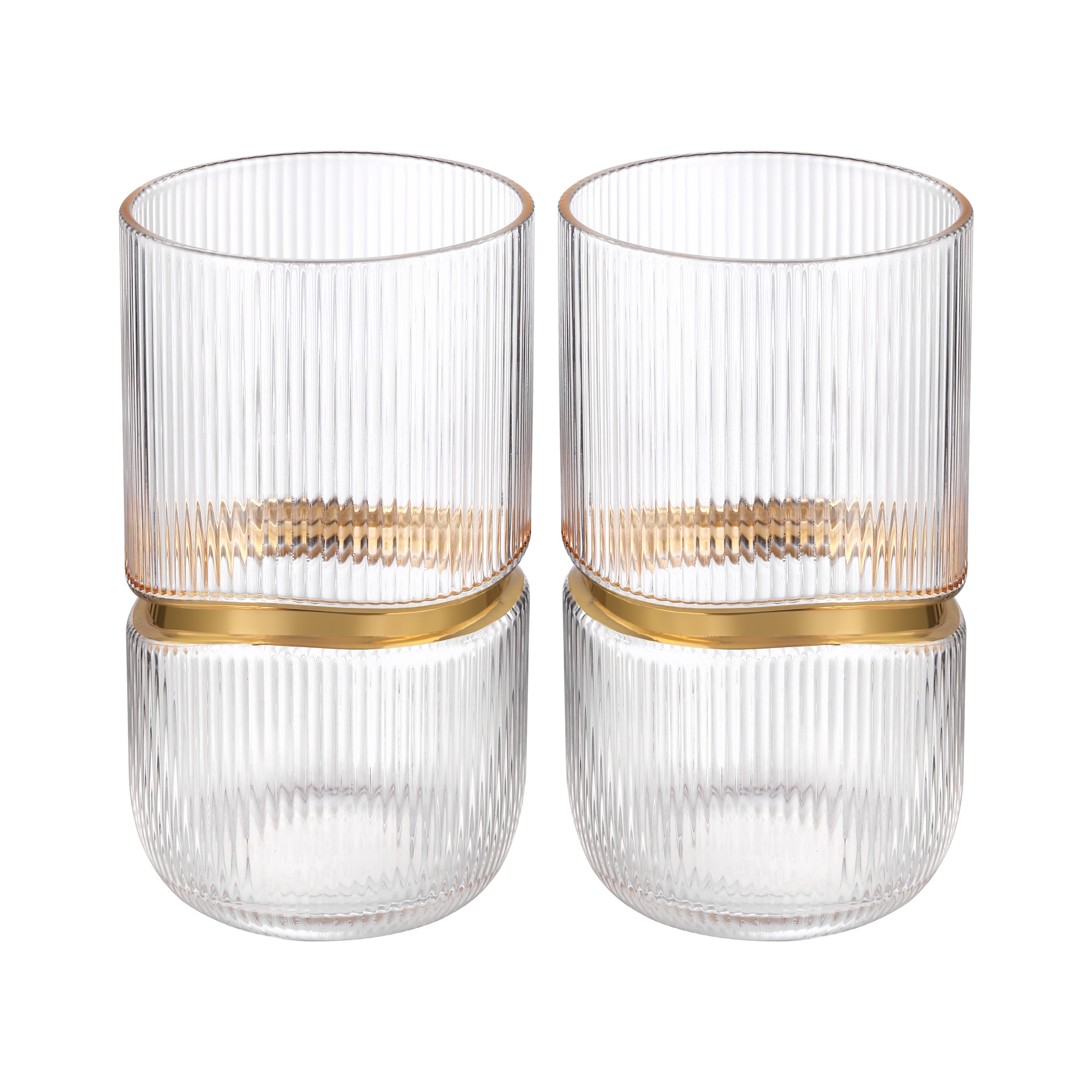 Tumbler with Gold Ring (Set of 2)