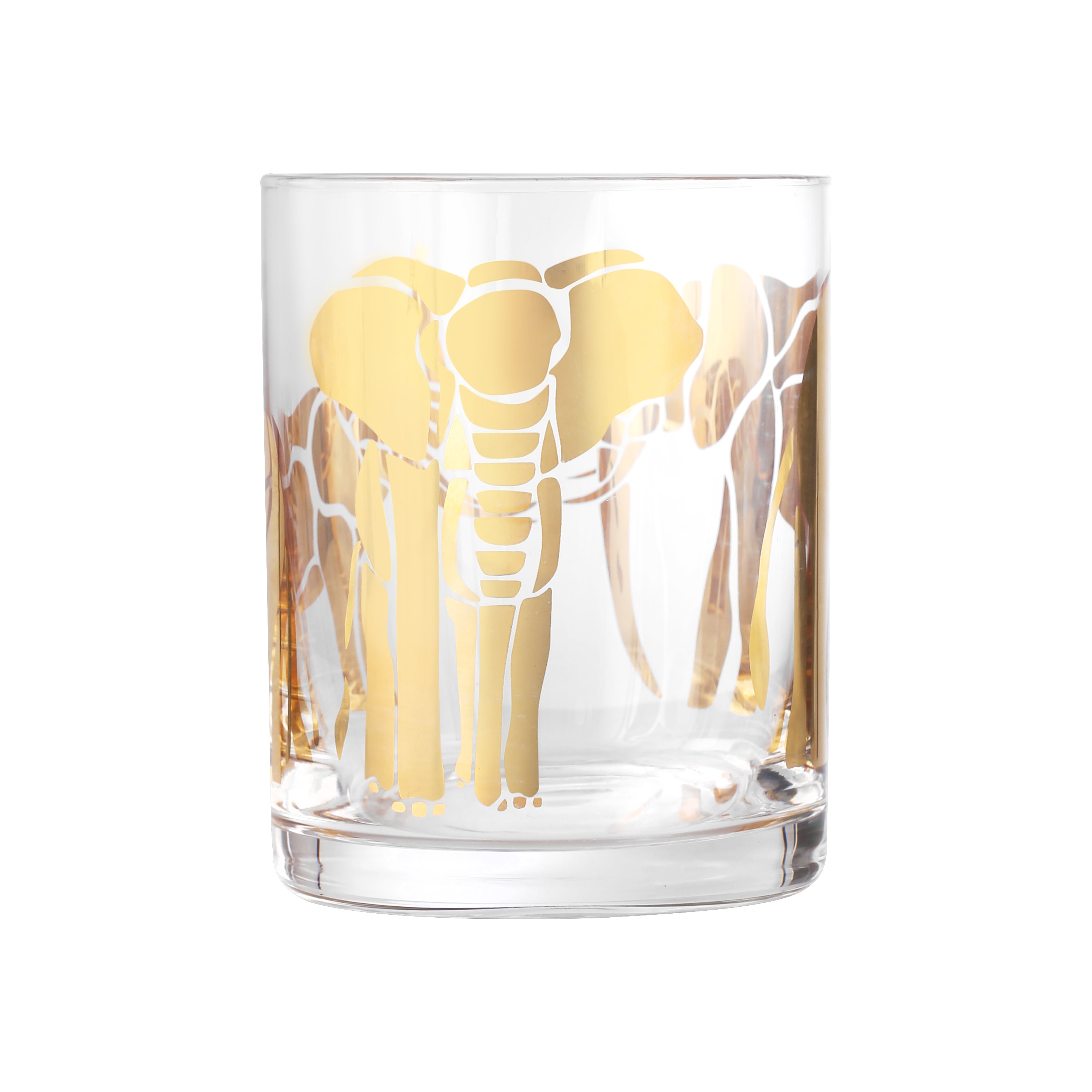 Gold Elephant Tumbler Glasses – Set of 2