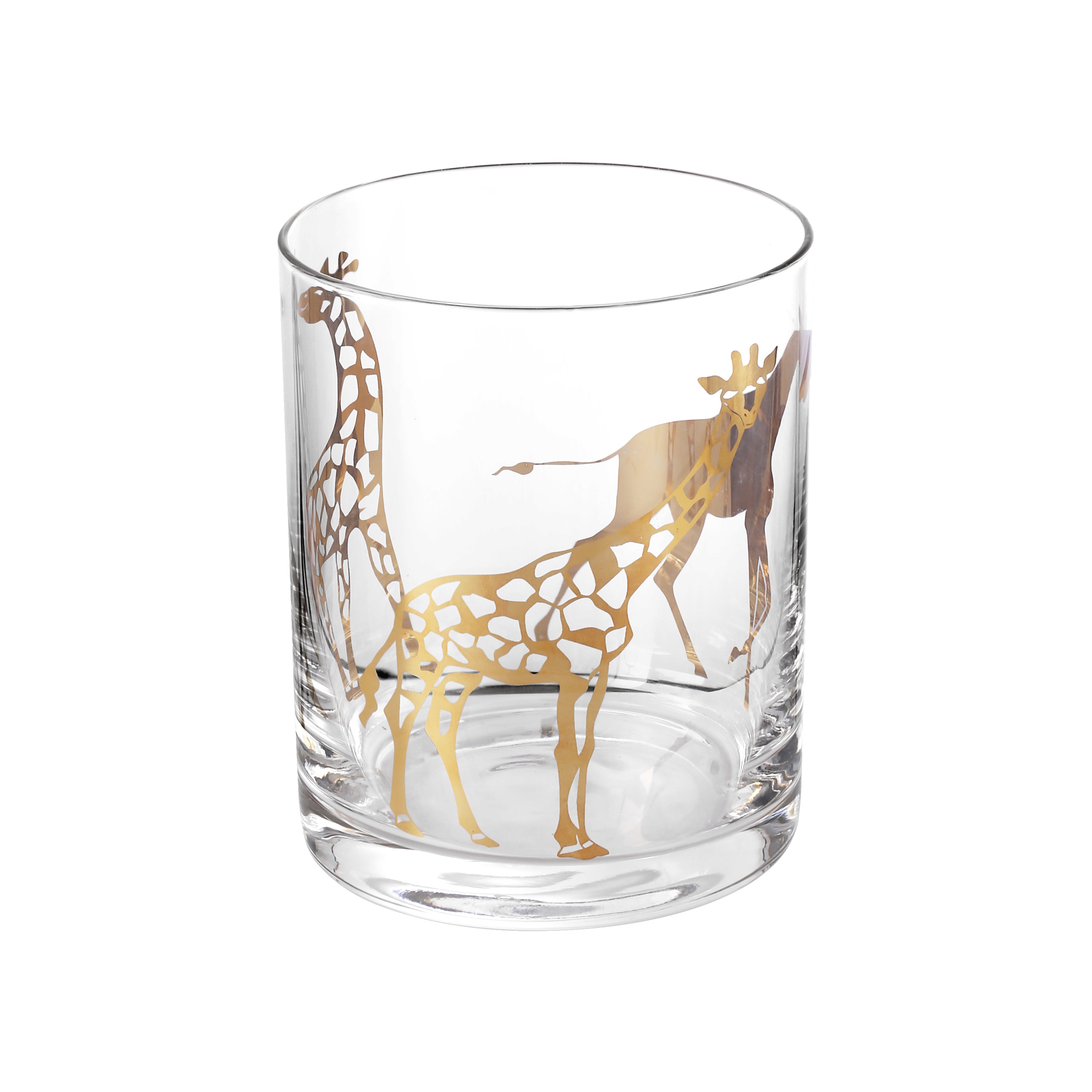 Gold Giraffe Tumbler Glasses – Set of 2