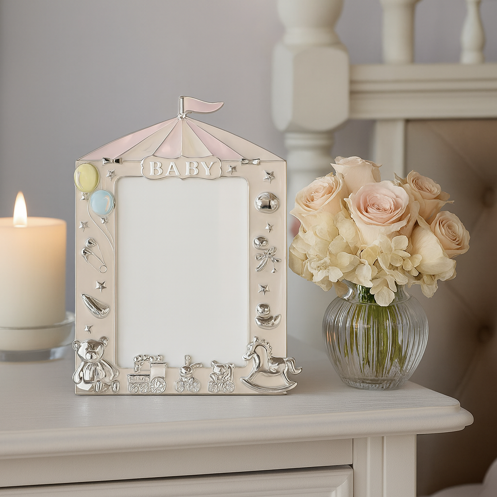 Baby Tent-Themed Photo Frame – Pink