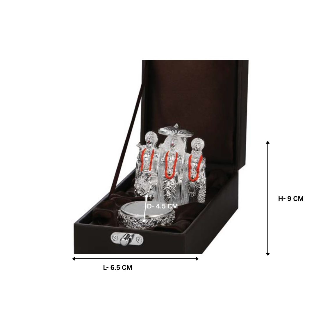 Mini Ram Darbar with Tea Light Silver