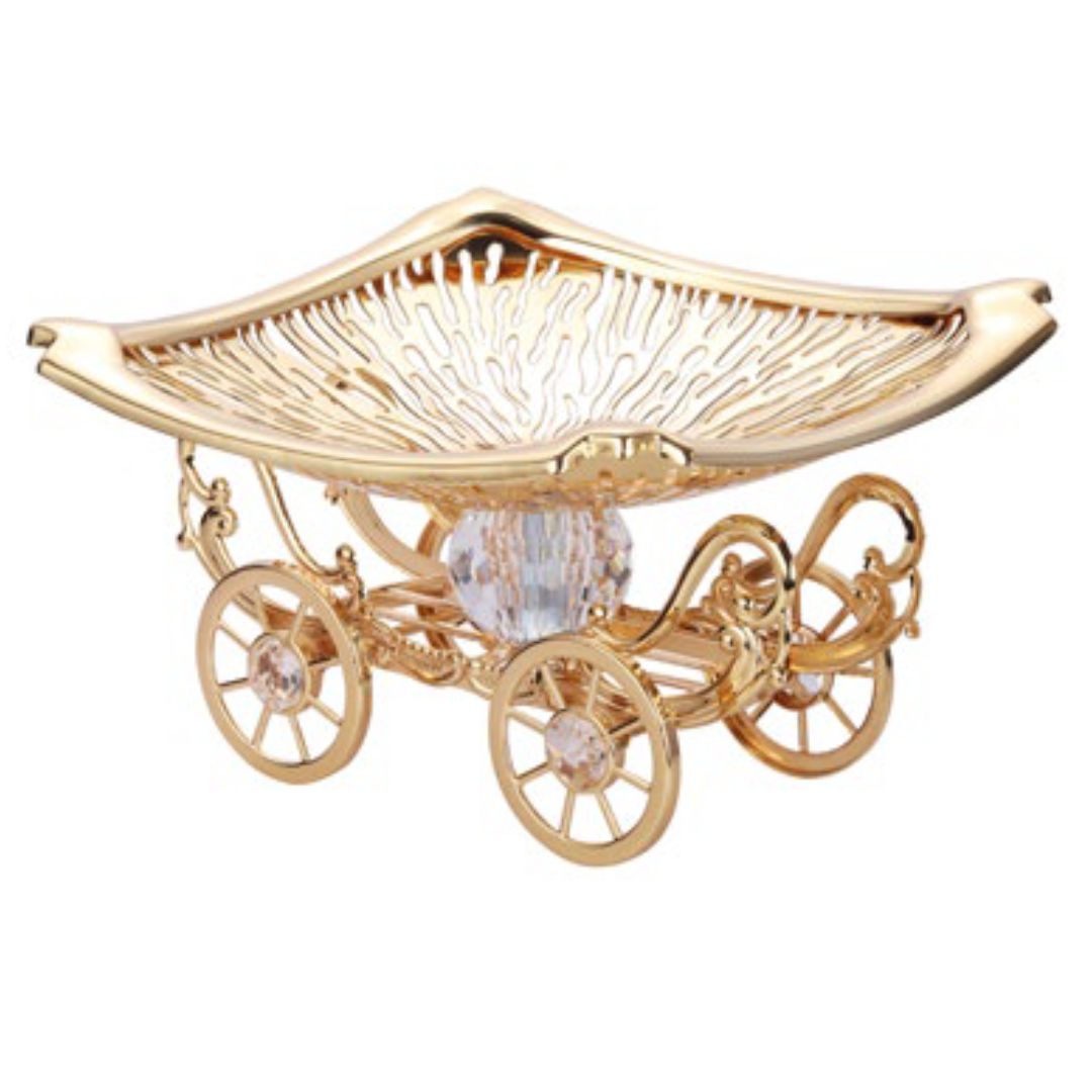 Platter on Wheels Golden