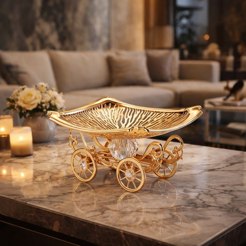 Platter on Wheels Golden