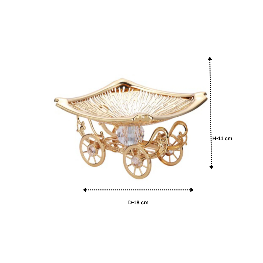 Platter on Wheels Golden