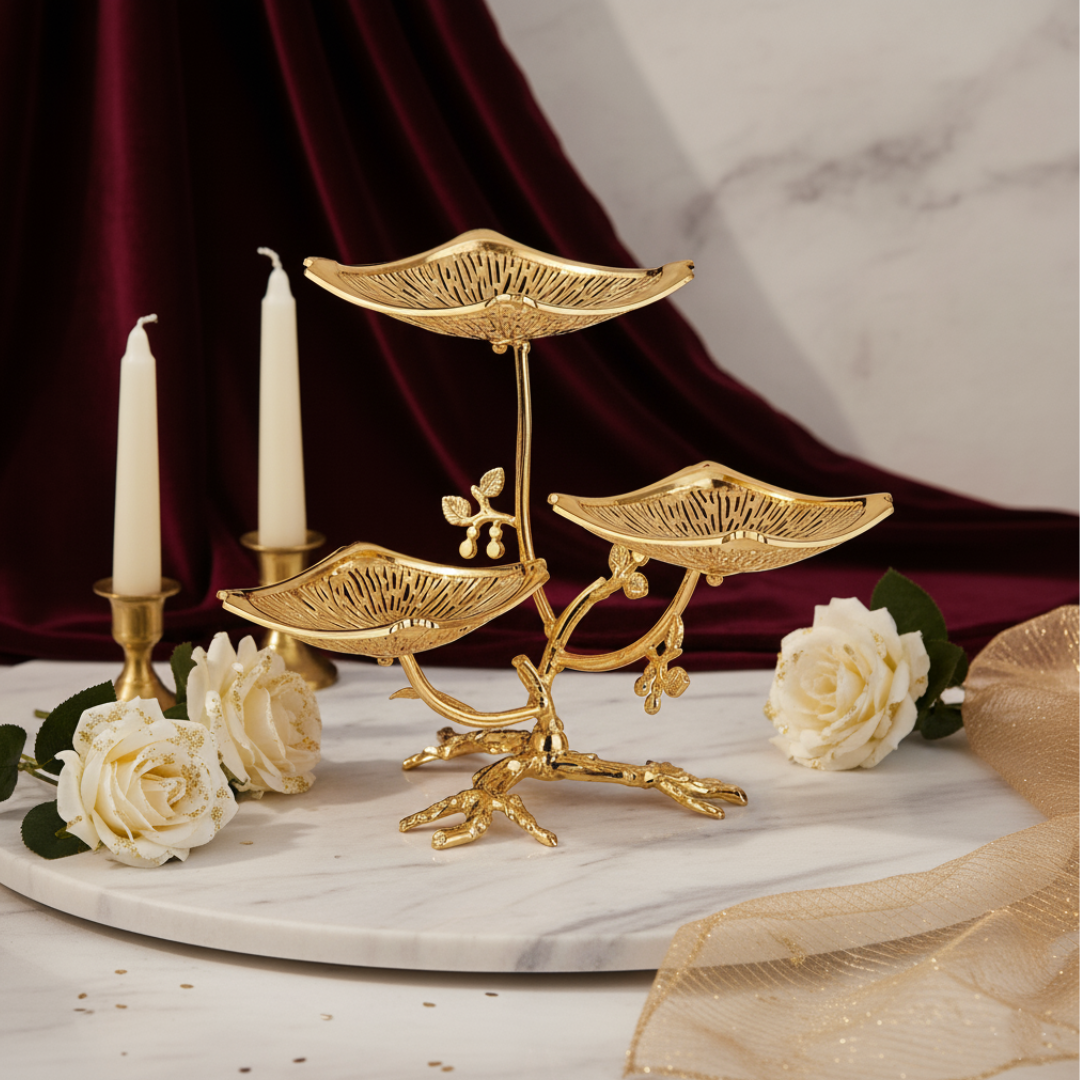 3 pcs Servers Golden