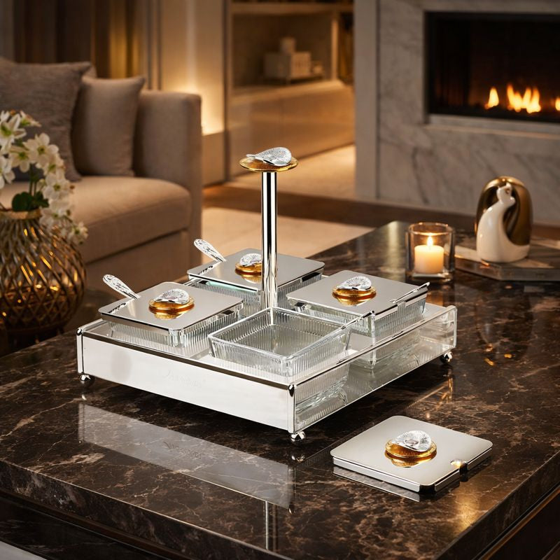 4 in 1 Regal Treasure DryFruits Set Dual Tone