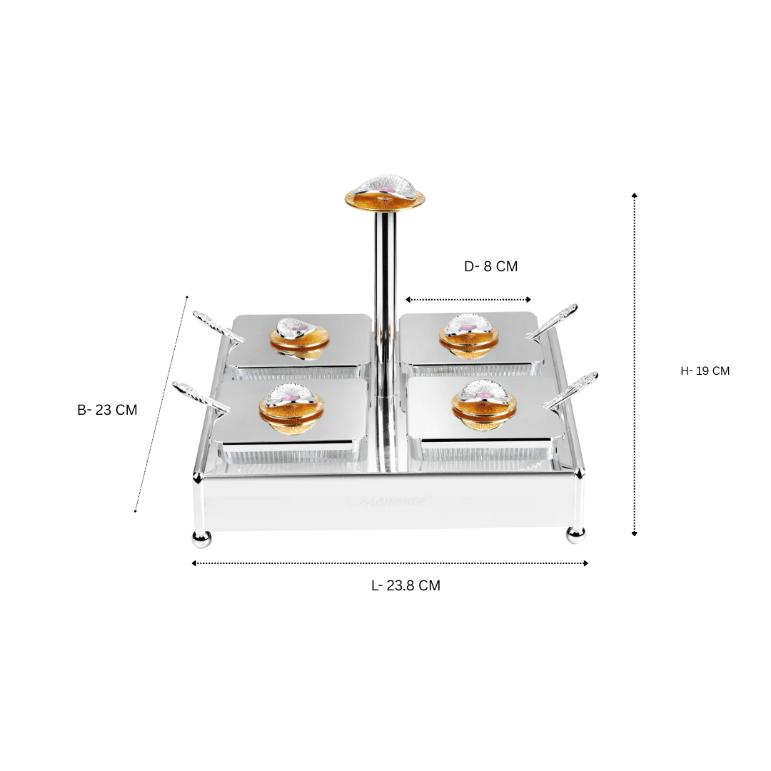4 in 1 Regal Treasure DryFruits Set Dual Tone