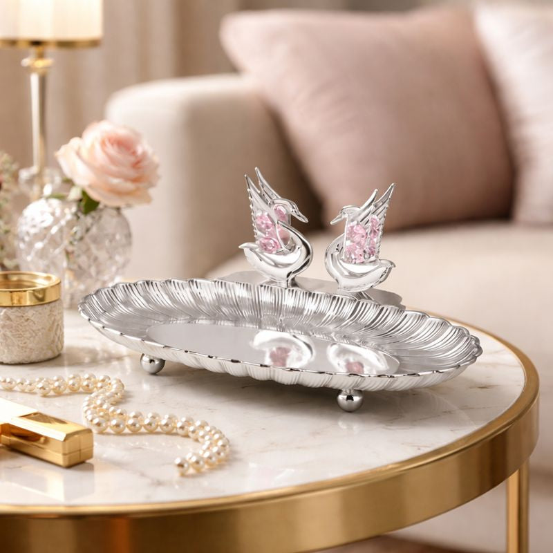 2 Swan Platter Pink