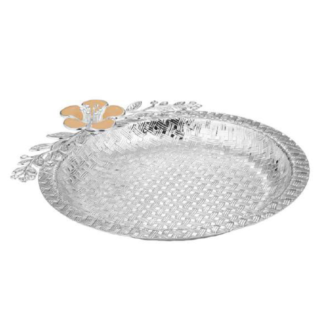 Flower Round Server Peach