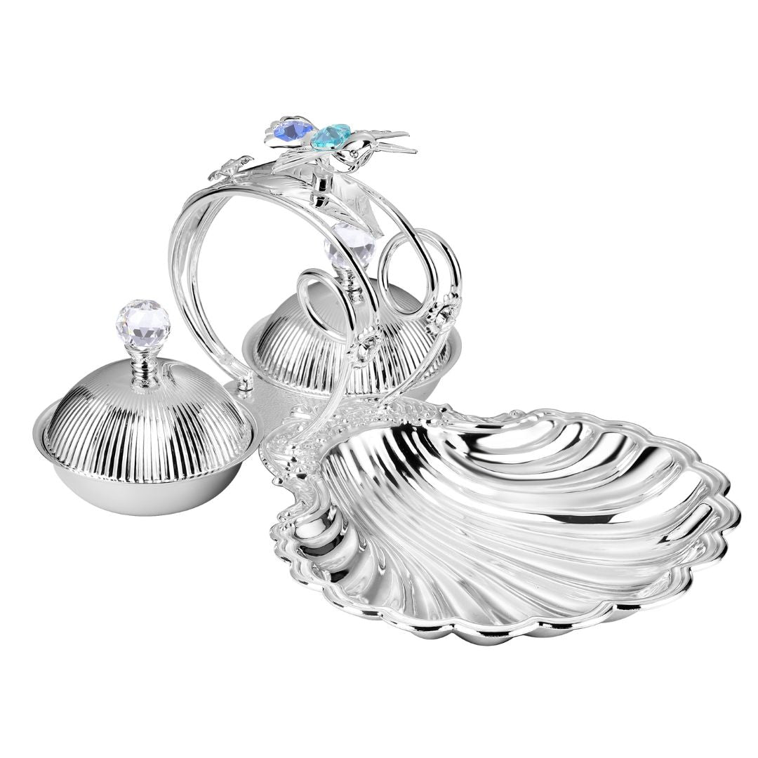 Sea Shell Platter with 2 Serving Bowl