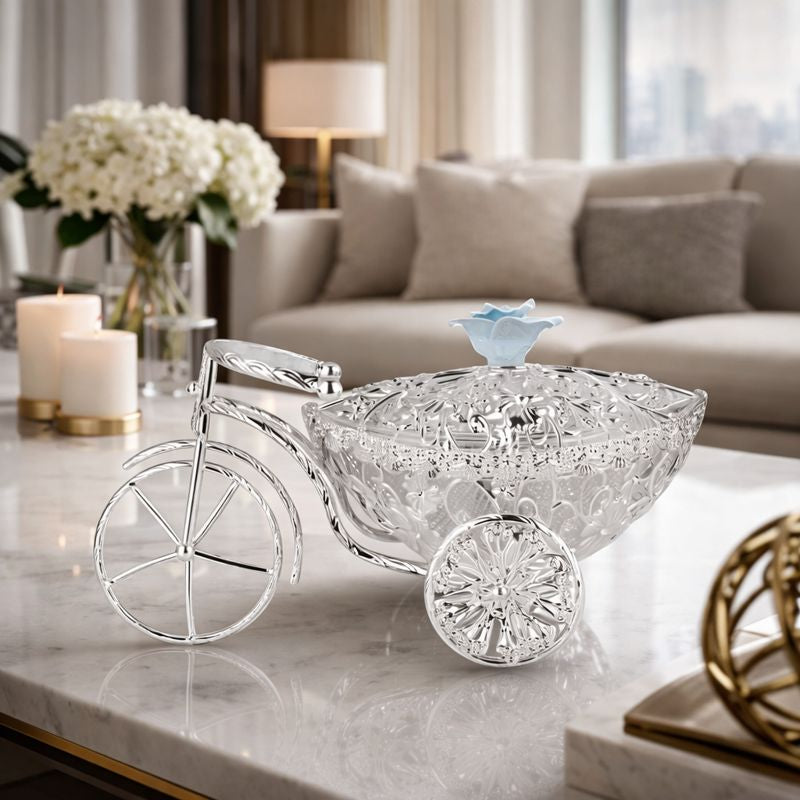 Floral Cycle Basket-Blue Rose