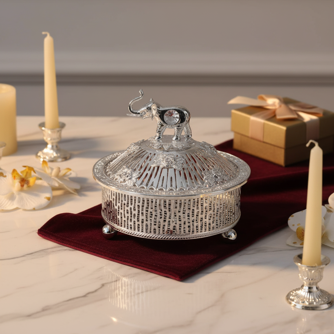 Elephant Round Dry Fruit Box