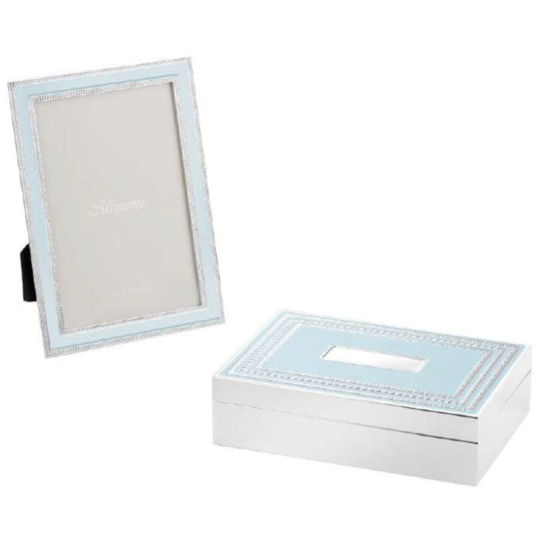 Classic Silver Photo Frame & Keepsake Box Set