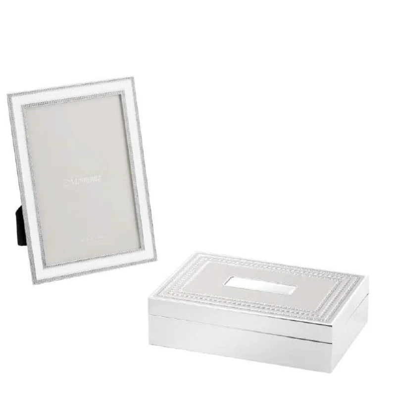 Classic Silver Photo Frame & Keepsake Box Set