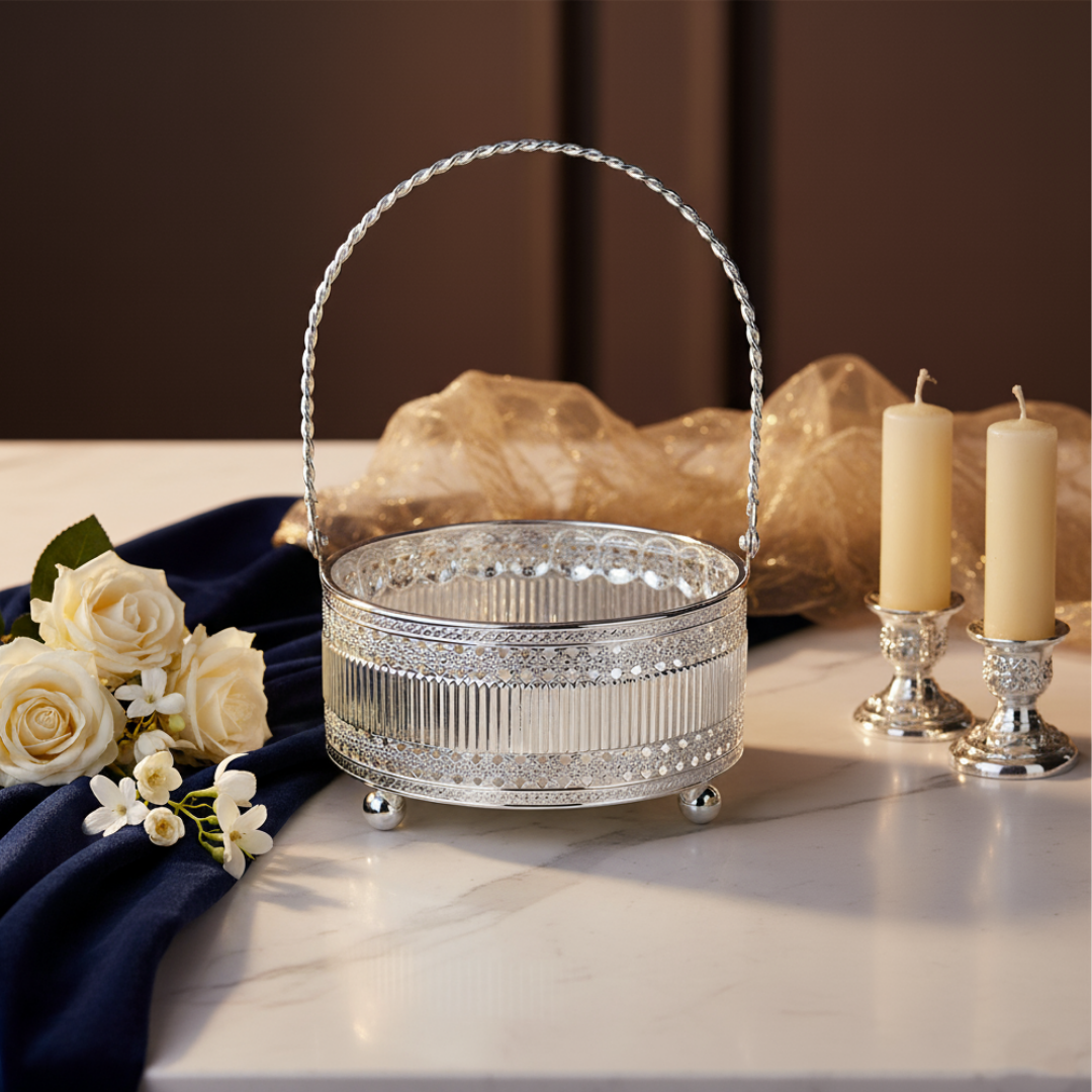 Grace Handle Basket Sil.Col.
