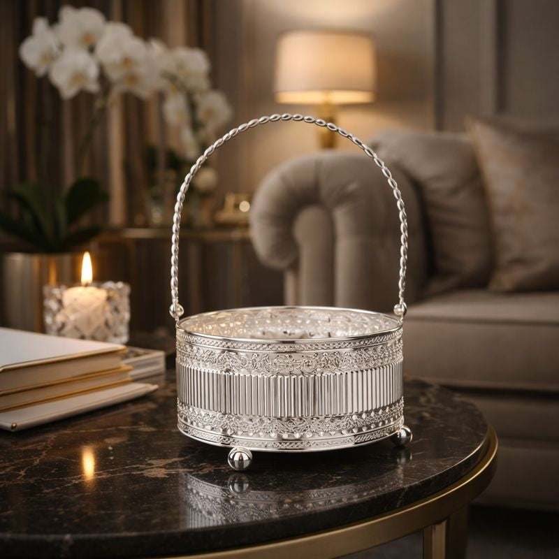Grace Handle Basket Sil.Col.