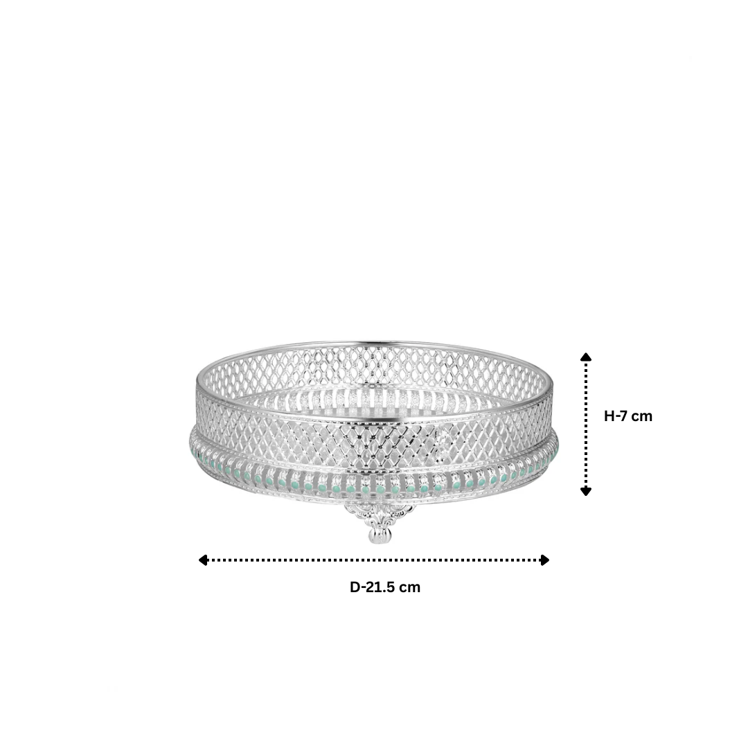 Radiant Round Tray Blue