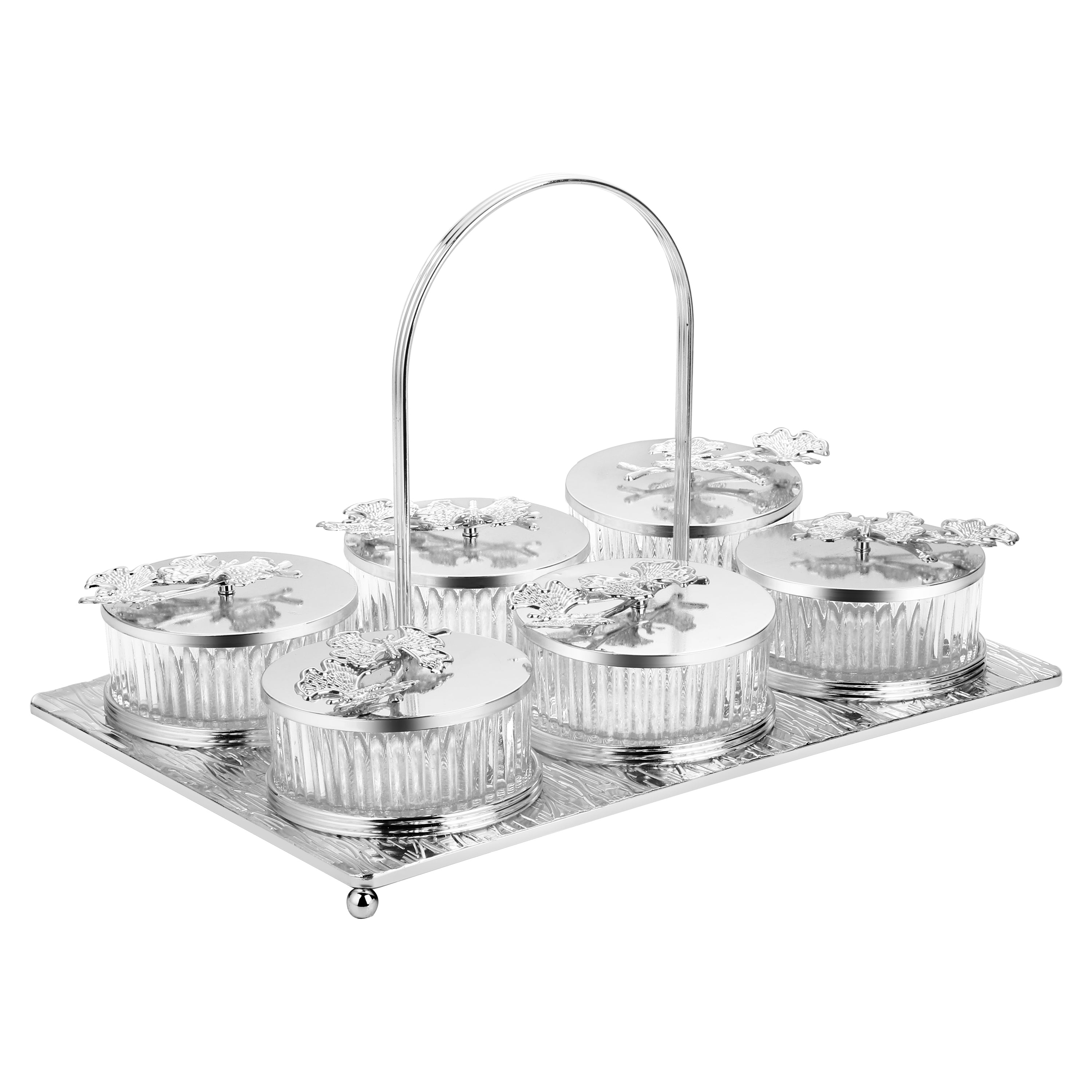 6 in 1 Serving Set with Handle Sil.Col.