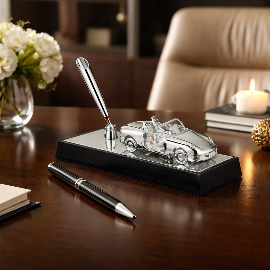 Car Pen Holder Silver