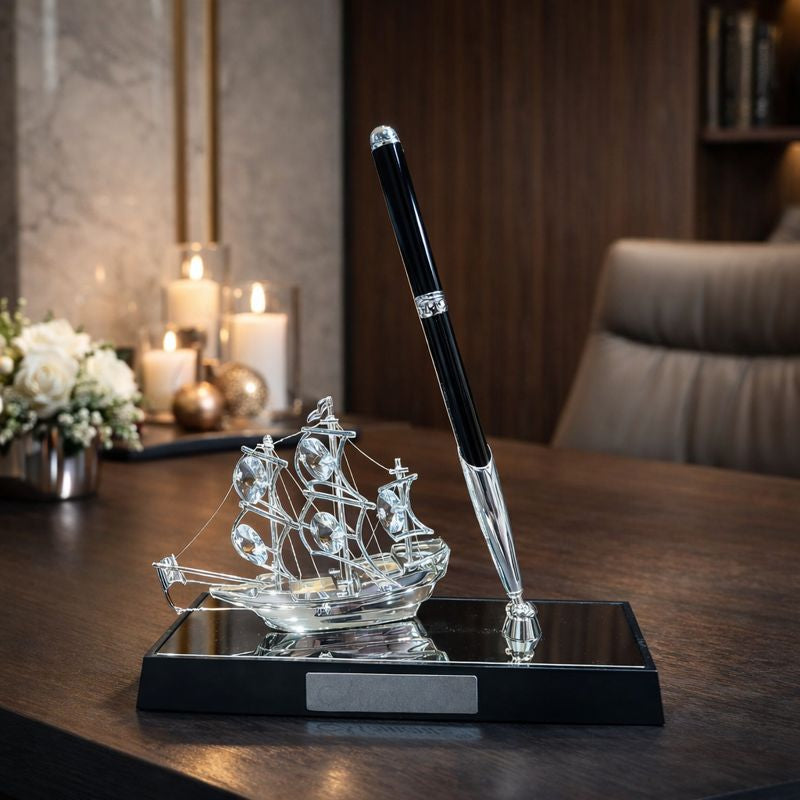 Sail Pen Holder Silver