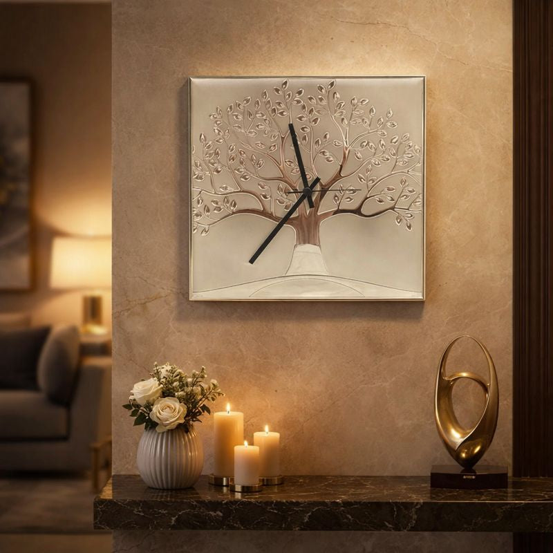 TREE OF LIFE FRAME WALL CLOCK - 30X30 cm