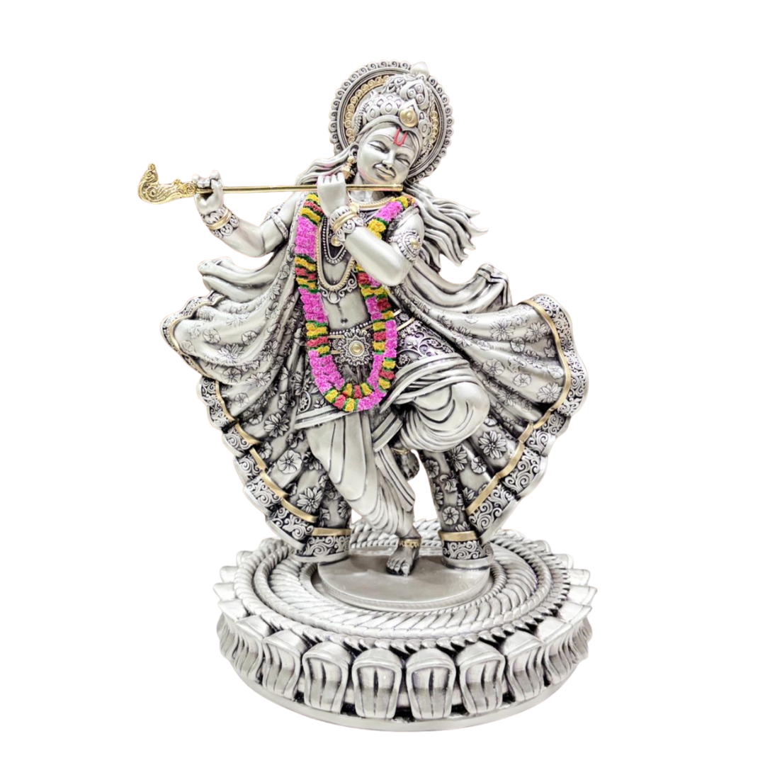 Dancing Krishna On Base (Height 34.5cm)