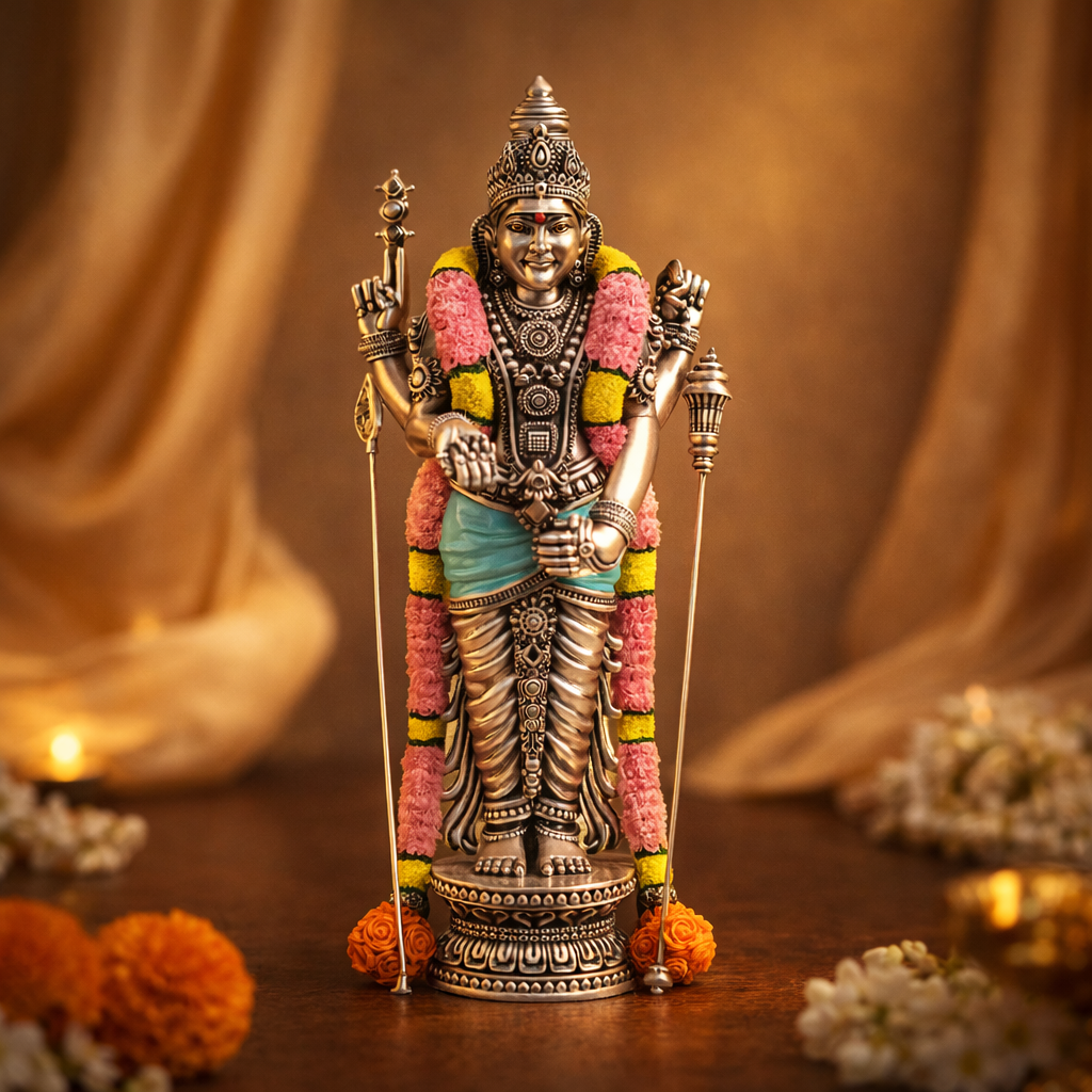 Divine Murugan(17inch) Silver Large