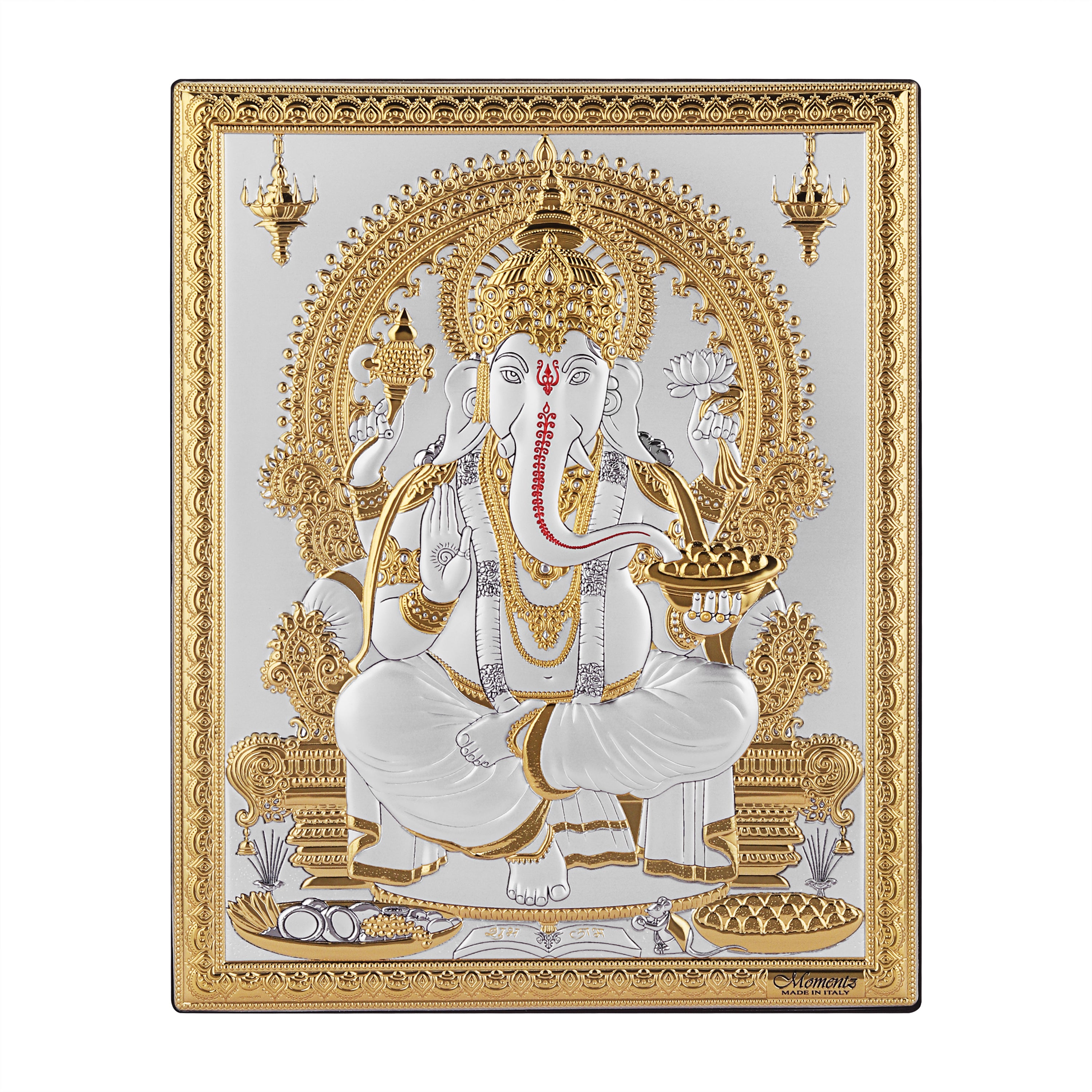 Lord Ganesha Wall Frame Golden