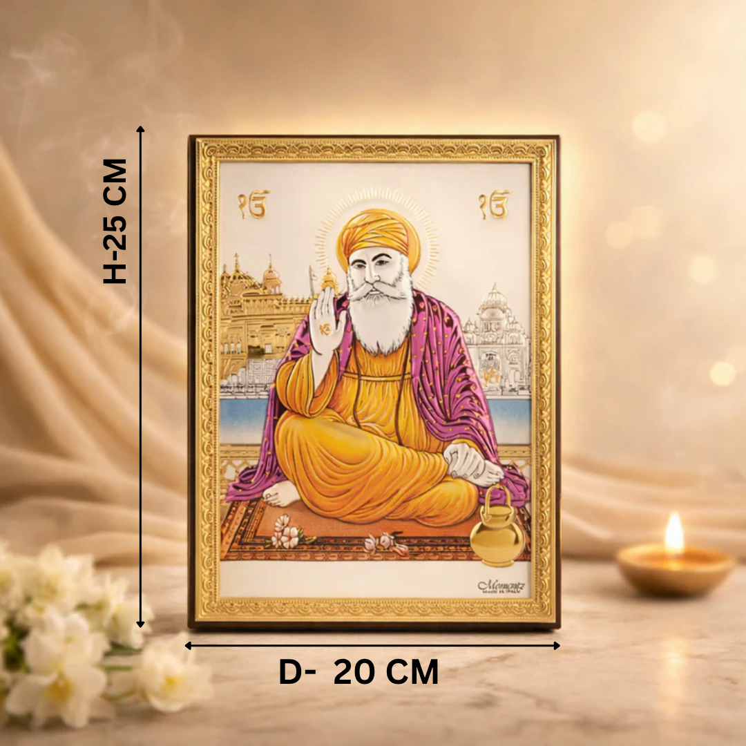 Guru Nanak Wall Frame Colored Idol