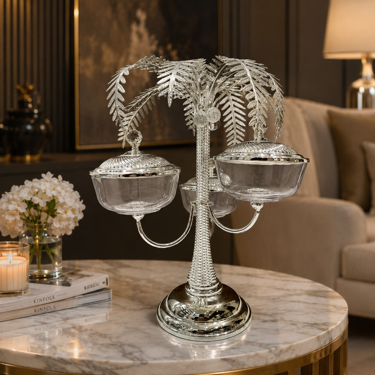Palm Royal 3 DryFruit Bowls Stand