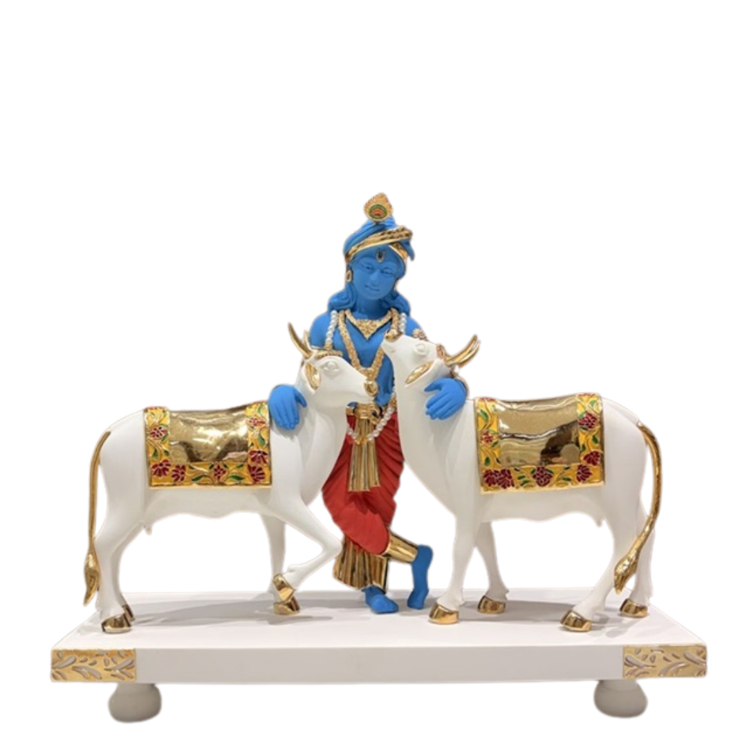 Divine Gopal with 2 Cows