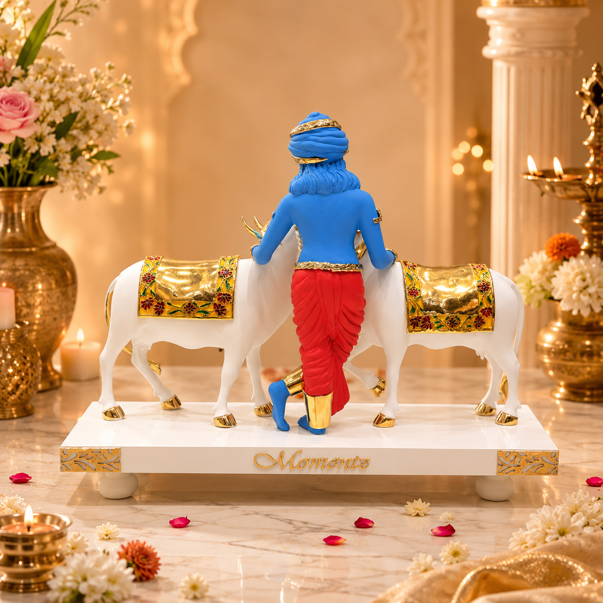 Divine Gopal with 2 Cows