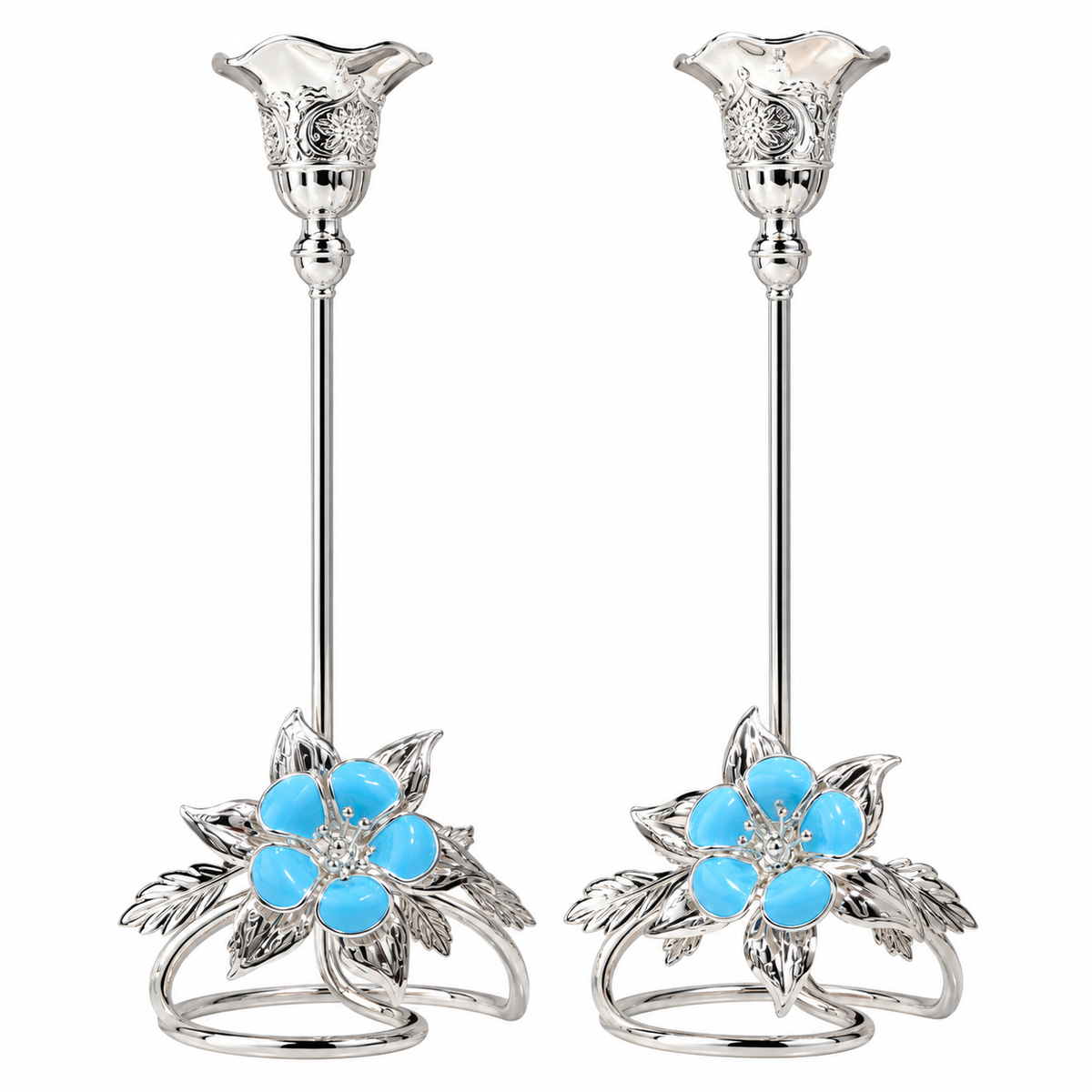 Flower Candle Stand Set of 2 Large