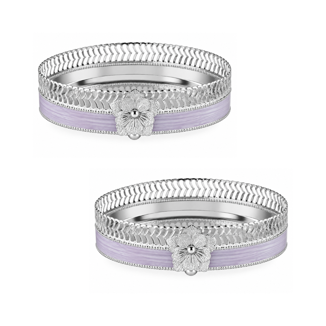 Majestic Bloom Oval Tray Set of 2