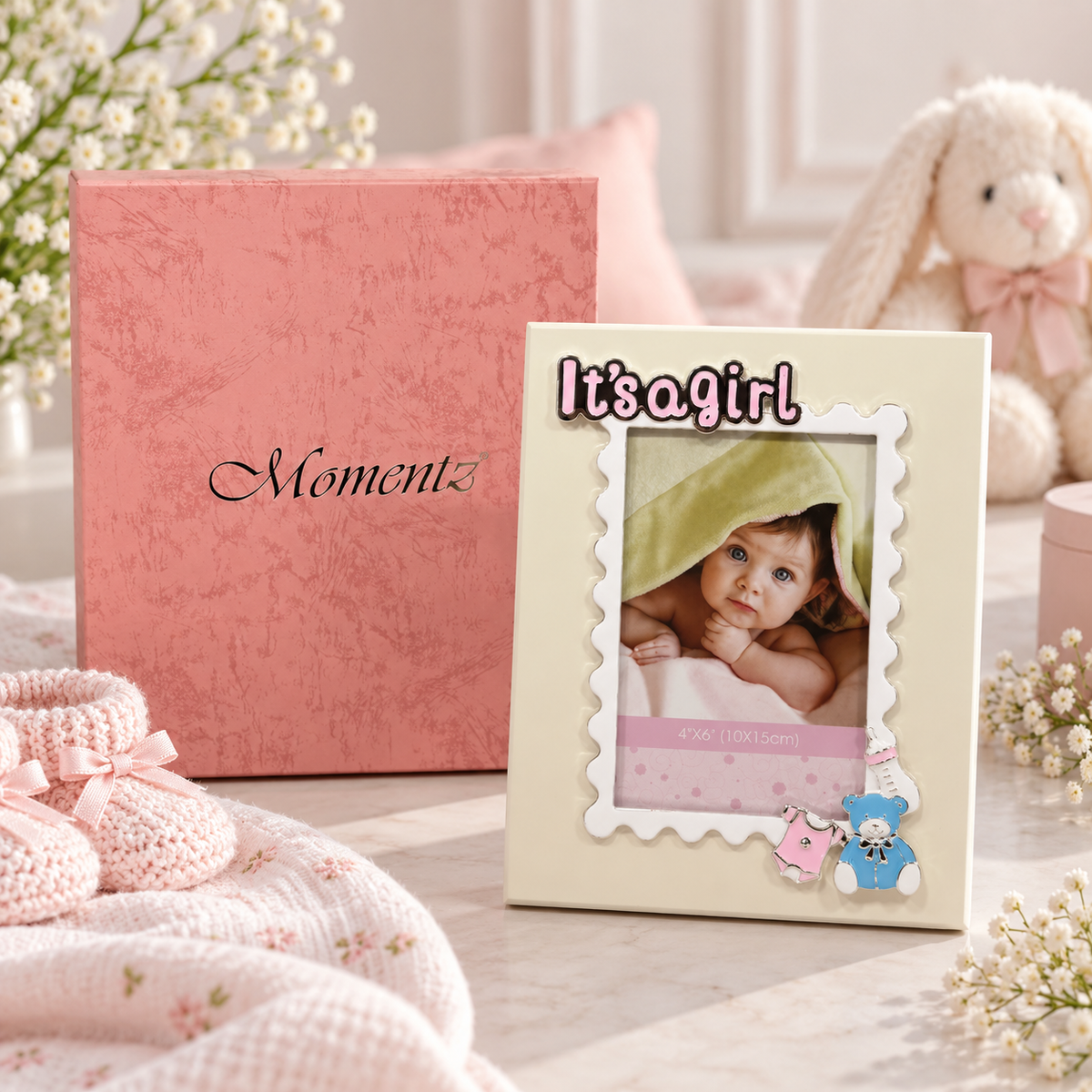 It's a Girl / Boy teddy bear photo frame