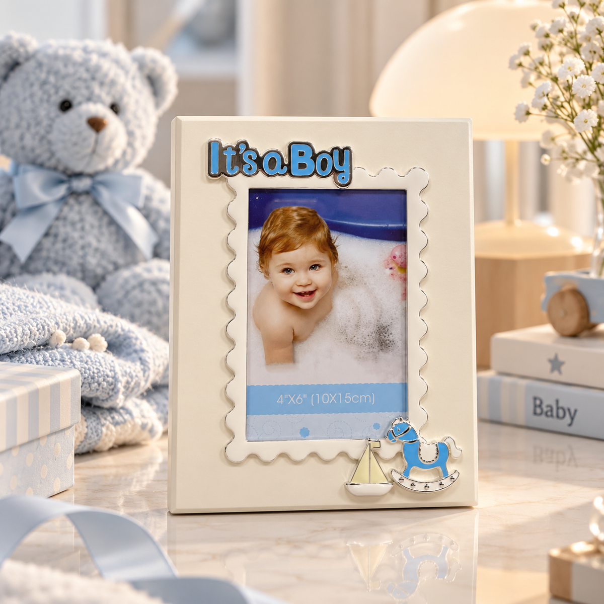 It's a Girl / Boy teddy bear photo frame