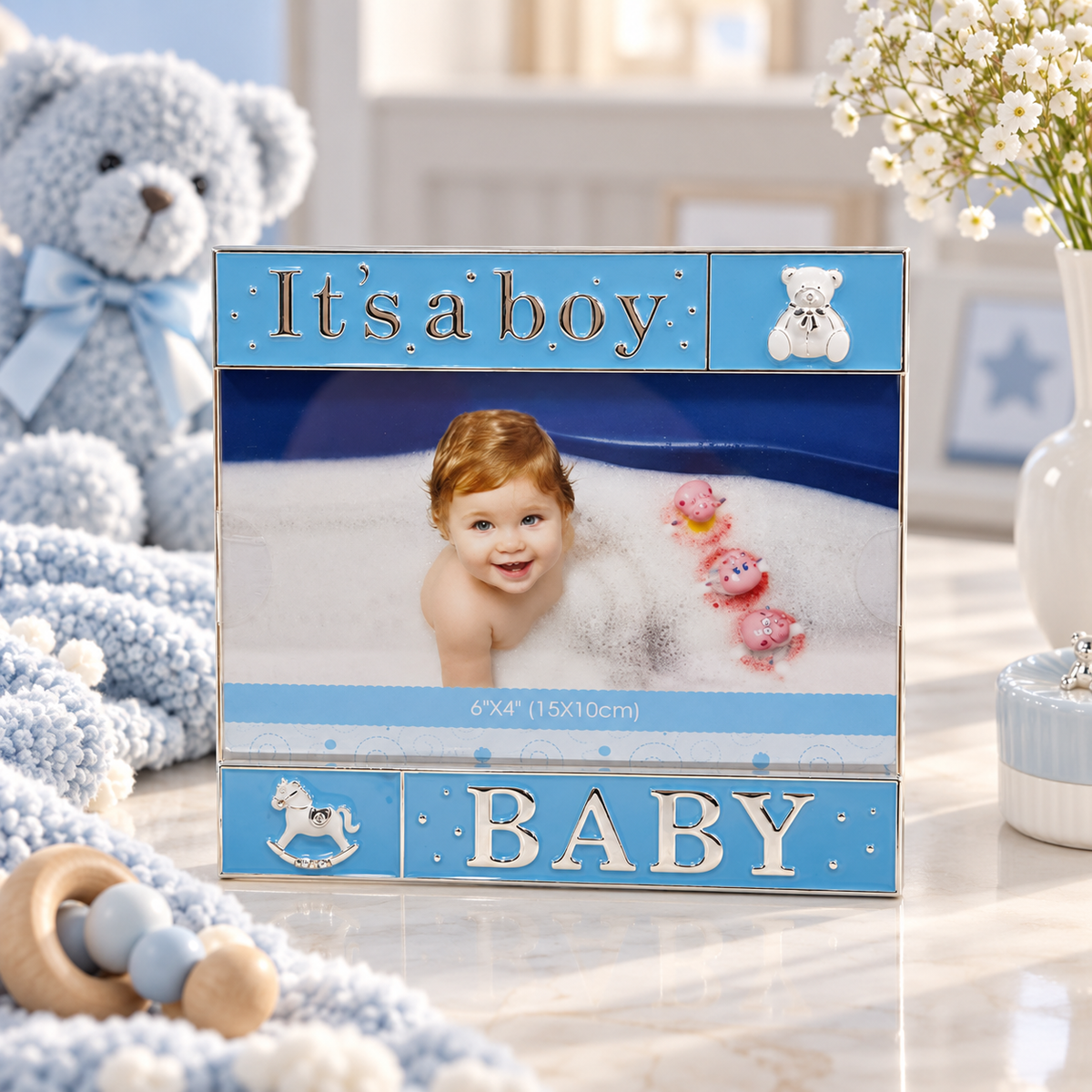 Baby wood photo frame